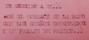 Soy perfectamente inexperto, pero te amo: te escribo a ti